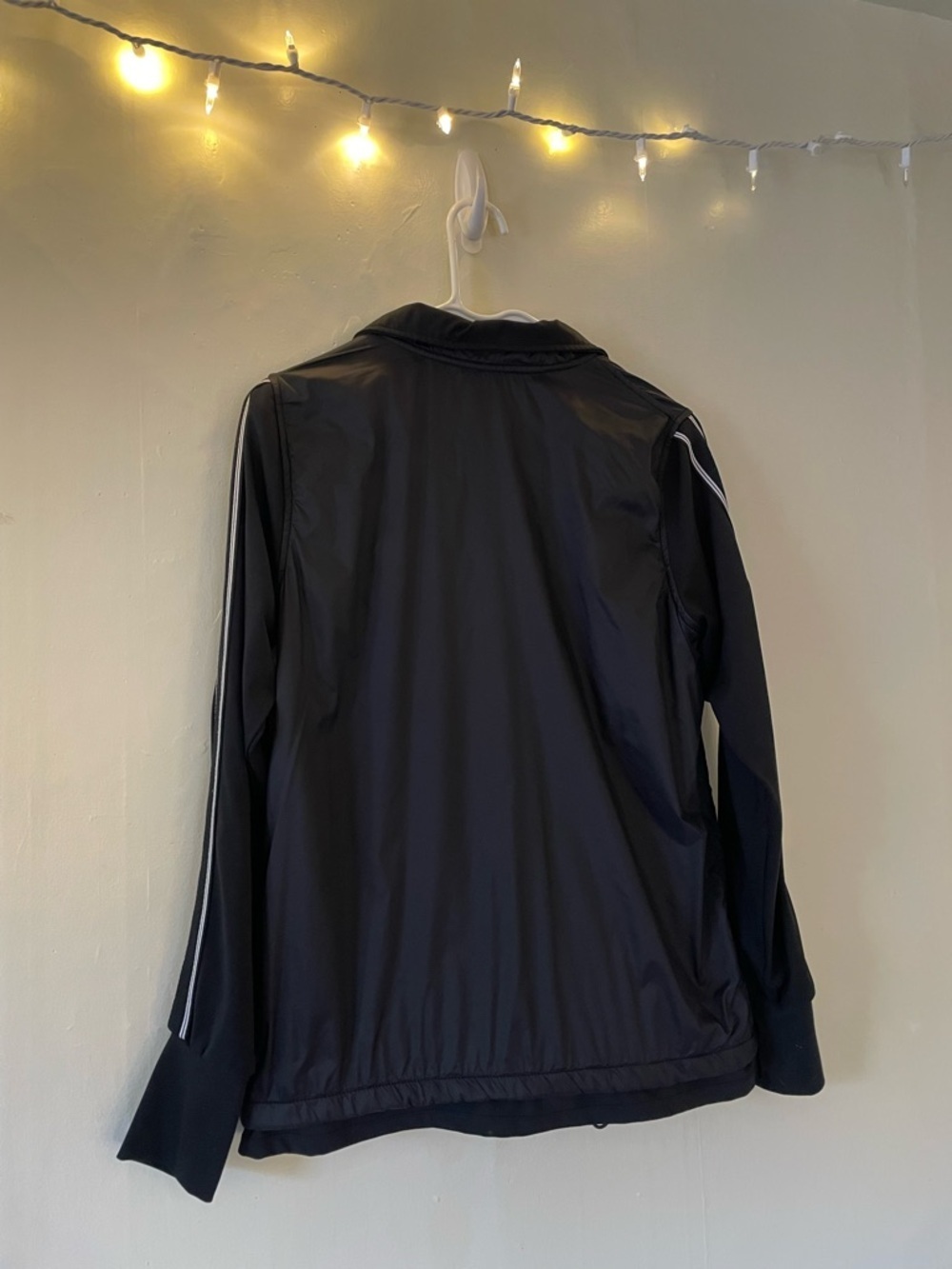 Tangerine Activewear Classic Black Track Jacket White Yoga Comfort Thumbhole Y2K - Picture 14 of 15